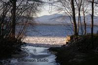 Ossipee Lake, NH - Lake with Stream near Long Sands